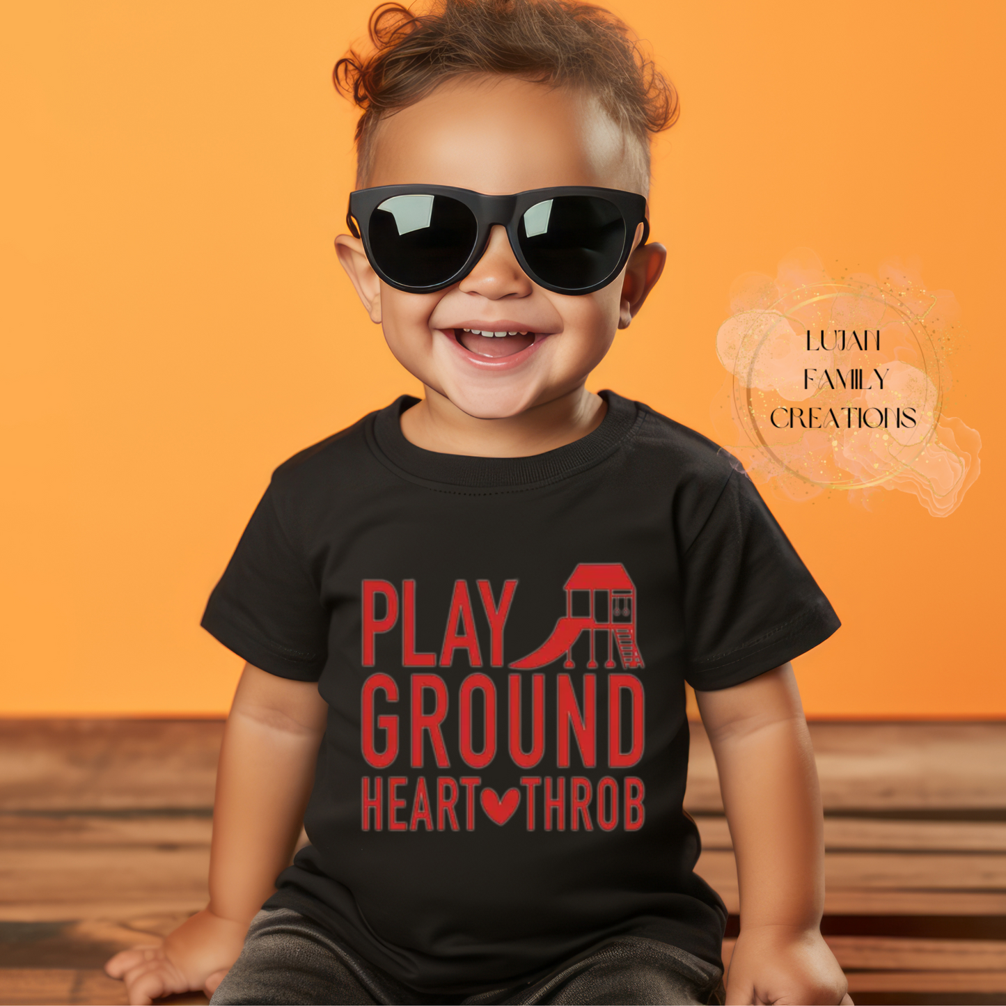 Playground Heart Throb Puff Print- Kids T-Shirt