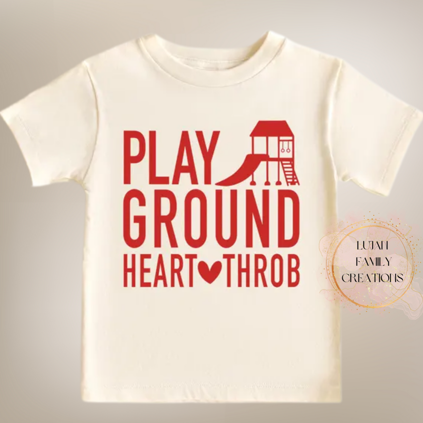 Playground Heart Throb Puff Print- Kids T-Shirt