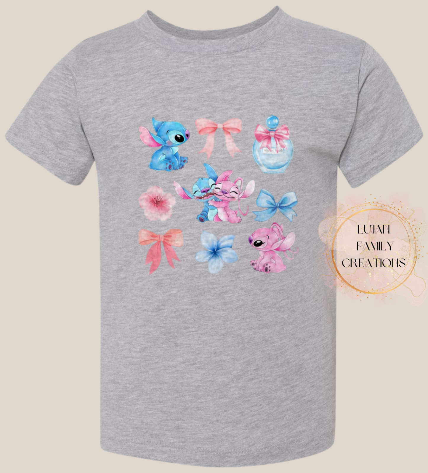 Stitch and Angel Coquette- Kids T-Shirt