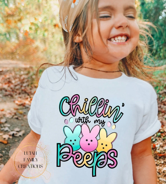 Chillin with my Peeps- Kids T-Shirt