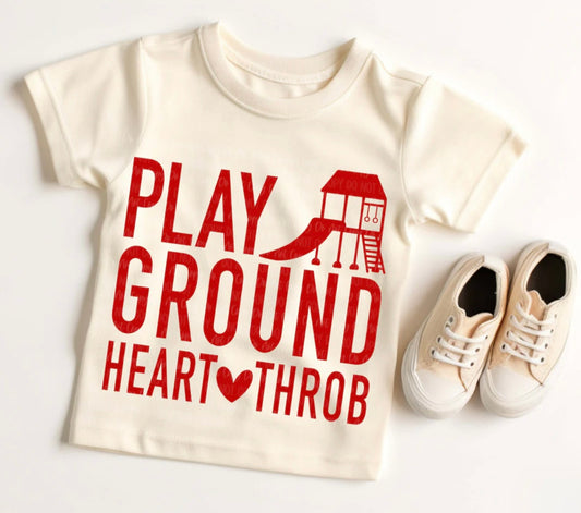 Playground Heart Throb Puff Print- Kids T-Shirt