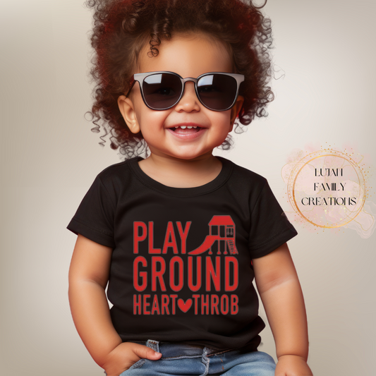 Playground Heart Throb Puff Print- Kids T-Shirt