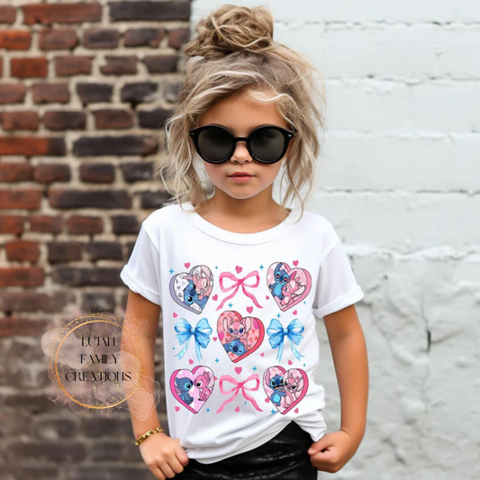 Stich Heart & Bows- Youth T-Shirt